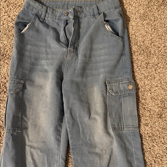 ROMWE Blue Flare & Wide Leg Jeans - Picture 2 of 4